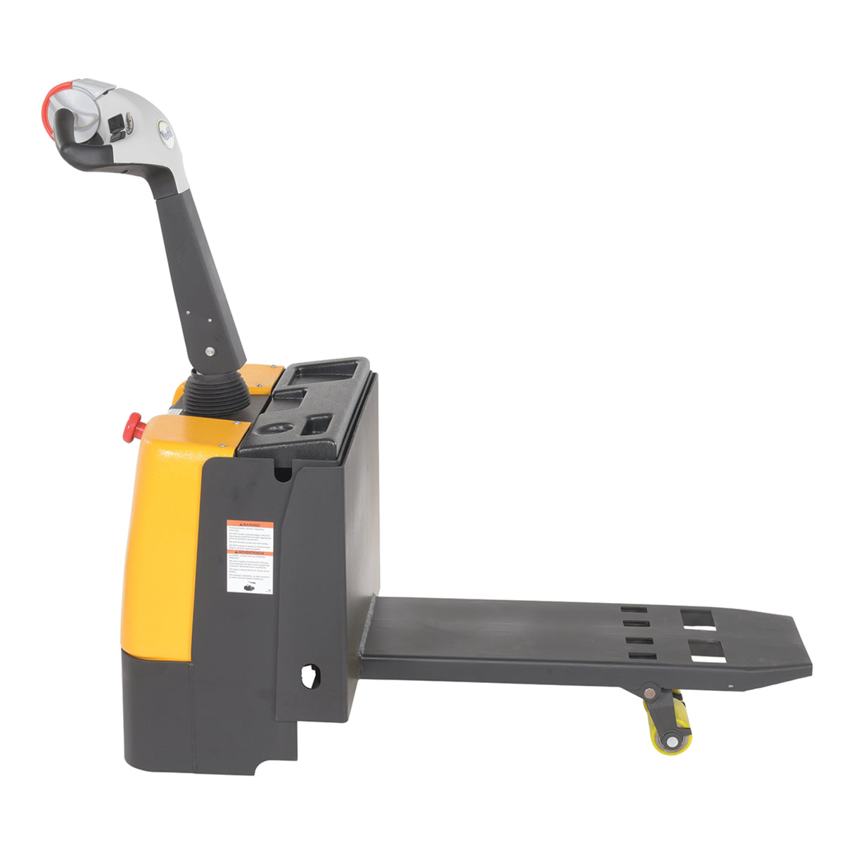 Vestil EPT-SF Single Fork Electric Pallet Truck — Walk-Behind Specialty for Half-Size Pallets, Bulk Containers, and Single-Pocket Loads