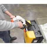 Vestil EPT-SF Single Fork Electric Pallet Truck — Walk-Behind Specialty for Half-Size Pallets, Bulk Containers, and Single-Pocket Loads