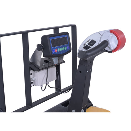 Vestil EPT-SF-1240-26-SCL Single Fork Electric Pallet Truck with Built-in Digital Scale — Weigh and Move Half-Size Pallets and Bulk Containers