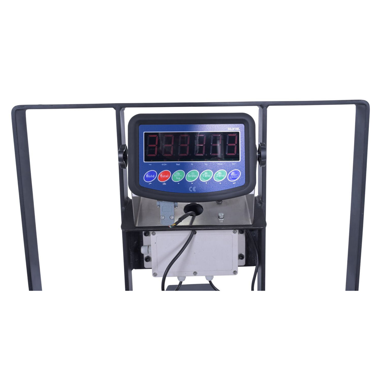 Vestil EPT-SF-1240-26-SCL Single Fork Electric Pallet Truck with Built-in Digital Scale — Weigh and Move Half-Size Pallets and Bulk Containers
