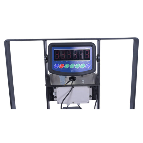 Vestil EPT-SF-1240-26-SCL Single Fork Electric Pallet Truck with Built-in Digital Scale — Weigh and Move Half-Size Pallets and Bulk Containers