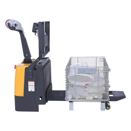 Vestil EPT-SF-1240-26-SCL Single Fork Electric Pallet Truck with Built-in Digital Scale — Weigh and Move Half-Size Pallets and Bulk Containers