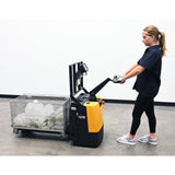 Vestil EPT-SF-1240-26-SCL Single Fork Electric Pallet Truck with Built-in Digital Scale — Weigh and Move Half-Size Pallets and Bulk Containers
