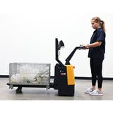 Vestil EPT-SF-1240-26-SCL Single Fork Electric Pallet Truck with Built-in Digital Scale — Weigh and Move Half-Size Pallets and Bulk Containers