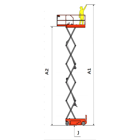 EKKO ES100E Aerial Work Platform 32.8ft Electric Scissor Lift Platform 700 lb Capacity