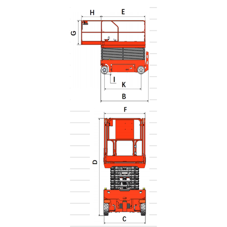 EKKO ES80E-Li 26.2ft Electric Scissor Lift Platform 990 lb Capacity Lithium Aerial Lift