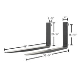 Vestil F4 Forged Steel Forks with Carriage Pin | Class II Mount, Meets I.T.A. Standards, 3,000–5,000 lb Per Pair, 36"–60" Lengths