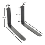 Vestil F4 Forged Steel Forks with Carriage Pin | Class II Mount, Meets I.T.A. Standards, 3,000–5,000 lb Per Pair, 36"–60" Lengths