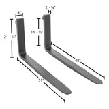 Vestil F4 Forged Steel Forks with Carriage Pin | Class II Mount, Meets I.T.A. Standards, 3,000–5,000 lb Per Pair, 36"–60" Lengths