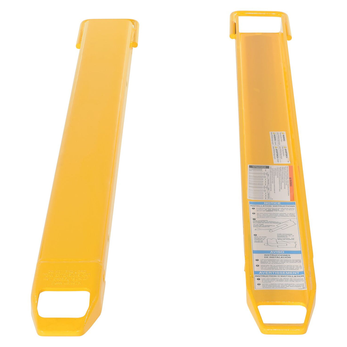 Vestil FE-4 Loop-Style Fork Extensions - 4" Fork Width, 4,000 lb Capacity