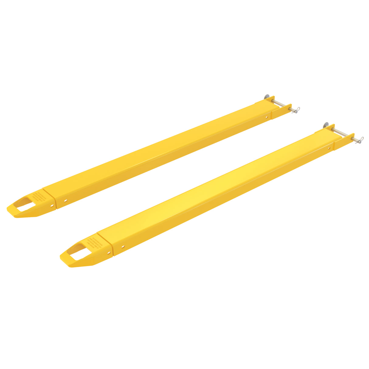 Vestil FE-P Cast-Tip Pin Style Fork Extensions | 4,000 lb Per Pair, Cast Steel Tips, Fits Class 2 & 3 Forks, 4"/5"/6" Width, 48"–120" Length