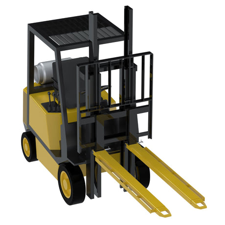 Vestil FE-P-LR Pin Style Fork Extensions with Tie-Down Load Rails | 4,000 lb Per Pair, Fits Class 2 & 3 Forks, 4"/5"/6" Width, 72"–96" Length