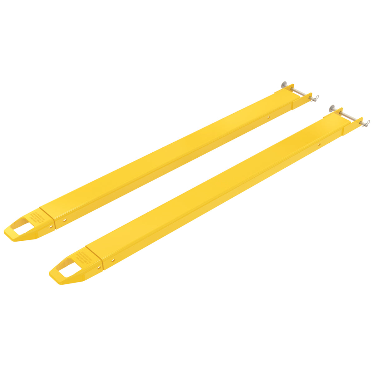 Vestil FE-P Cast-Tip Pin Style Fork Extensions | 4,000 lb Per Pair, Cast Steel Tips, Fits Class 2 & 3 Forks, 4"/5"/6" Width, 48"–120" Length