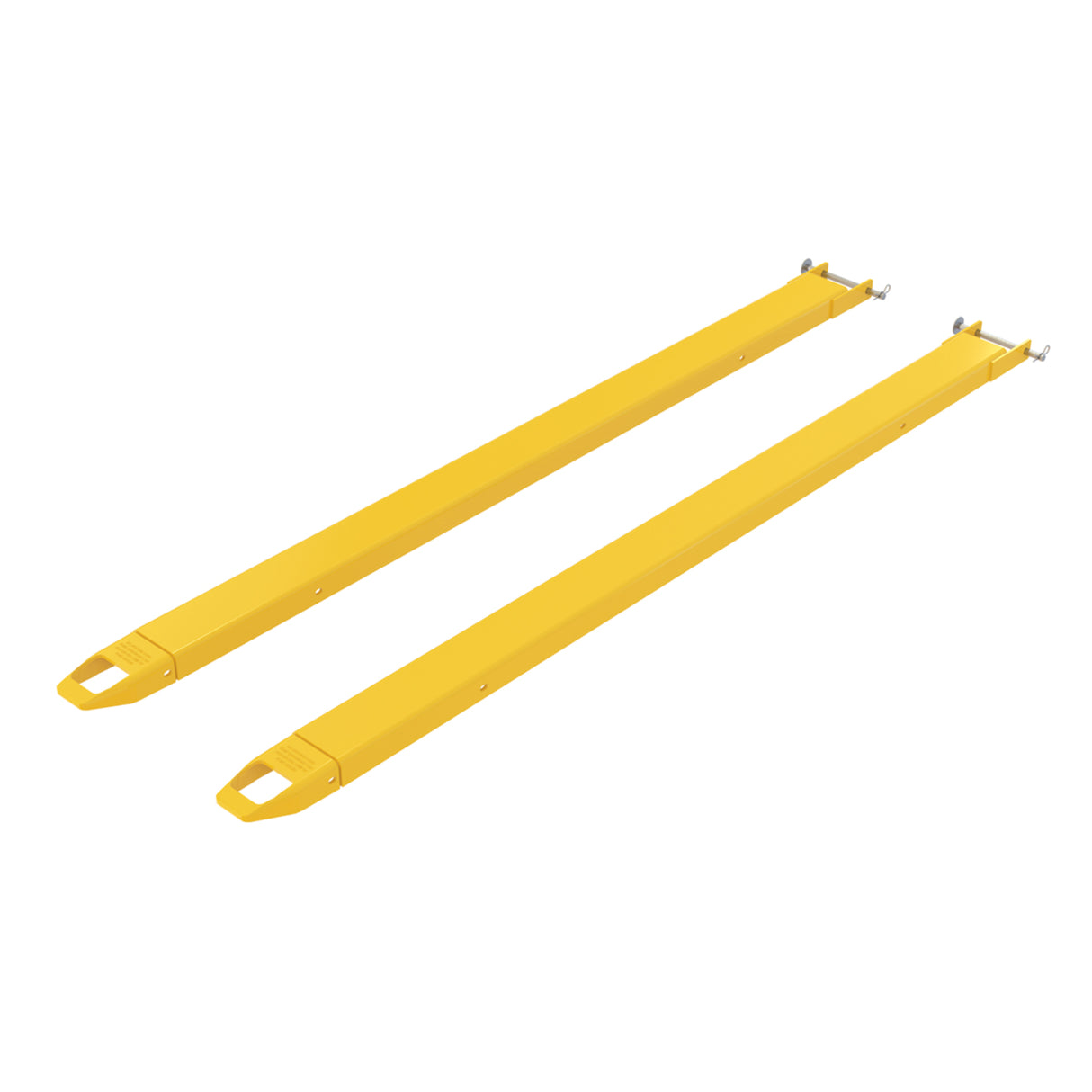 Vestil FE-P Cast-Tip Pin Style Fork Extensions | 4,000 lb Per Pair, Cast Steel Tips, Fits Class 2 & 3 Forks, 4"/5"/6" Width, 48"–120" Length