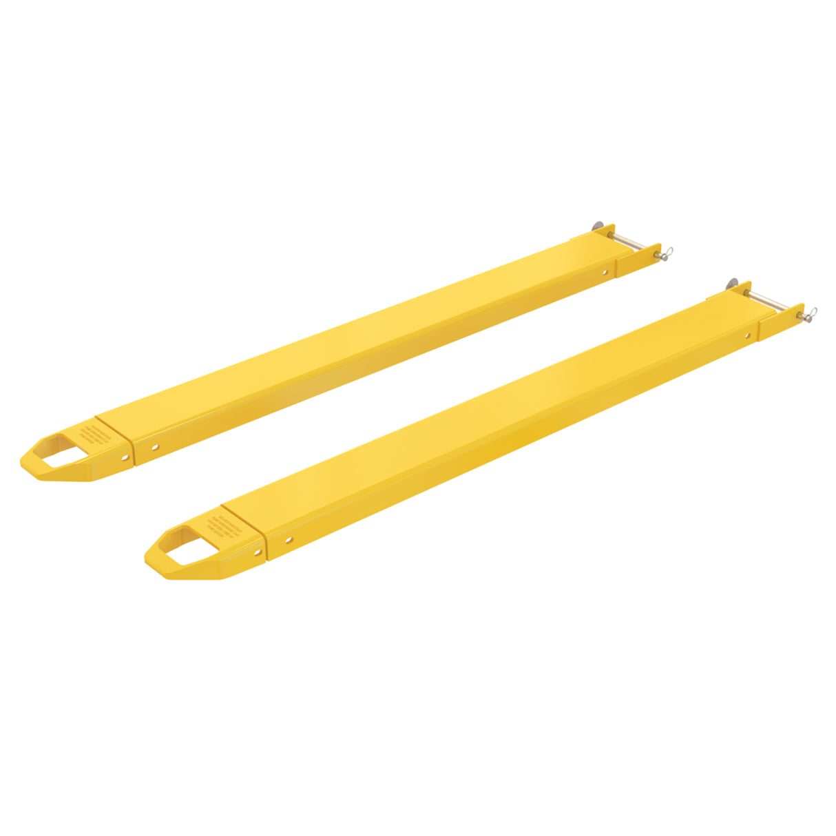 Vestil FE-P Cast-Tip Pin Style Fork Extensions | 4,000 lb Per Pair, Cast Steel Tips, Fits Class 2 & 3 Forks, 4"/5"/6" Width, 48"–120" Length