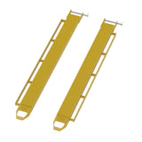Vestil FE-P-LR Pin Style Fork Extensions with Tie-Down Load Rails | 4,000 lb Per Pair, Fits Class 2 & 3 Forks, 4"/5"/6" Width, 72"–96" Length