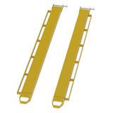 Vestil FE-P-LR Pin Style Fork Extensions with Tie-Down Load Rails | 4,000 lb Per Pair, Fits Class 2 & 3 Forks, 4"/5"/6" Width, 72"–96" Length