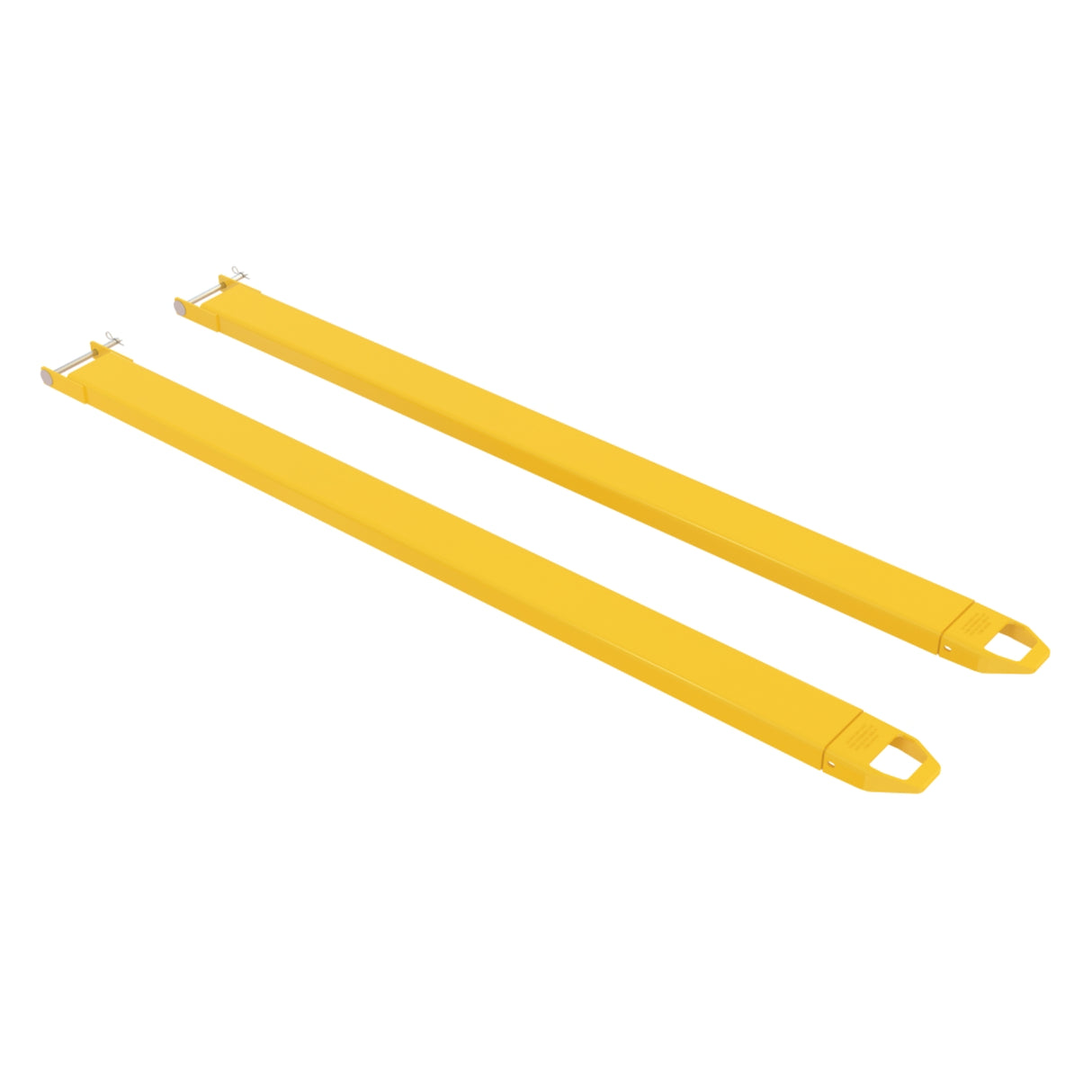 Vestil FE-P Cast-Tip Pin Style Fork Extensions | 4,000 lb Per Pair, Cast Steel Tips, Fits Class 2 & 3 Forks, 4"/5"/6" Width, 48"–120" Length