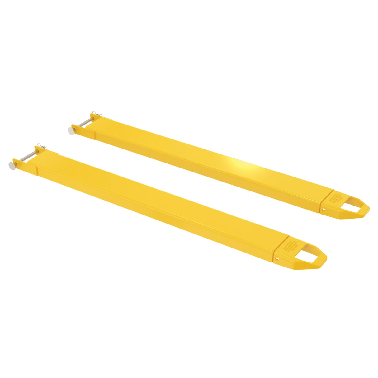 Vestil FE-P Cast-Tip Pin Style Fork Extensions | 4,000 lb Per Pair, Cast Steel Tips, Fits Class 2 & 3 Forks, 4"/5"/6" Width, 48"–120" Length