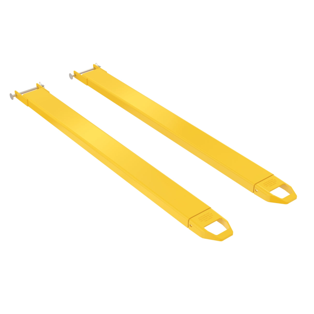 Vestil FE-P Cast-Tip Pin Style Fork Extensions | 4,000 lb Per Pair, Cast Steel Tips, Fits Class 2 & 3 Forks, 4"/5"/6" Width, 48"–120" Length