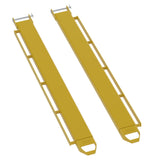 Vestil FE-P-LR Pin Style Fork Extensions with Tie-Down Load Rails | 4,000 lb Per Pair, Fits Class 2 & 3 Forks, 4"/5"/6" Width, 72"–96" Length
