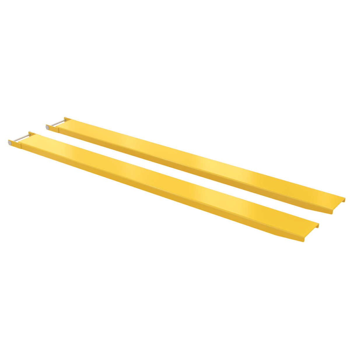 Vestil FE-P Tapered Pin Style Fork Extensions | 4,000 lb Per Pair, Tapered Front End, Fits Class 2 & 3 Forks, 7"/8" Width, 48"–120" Length