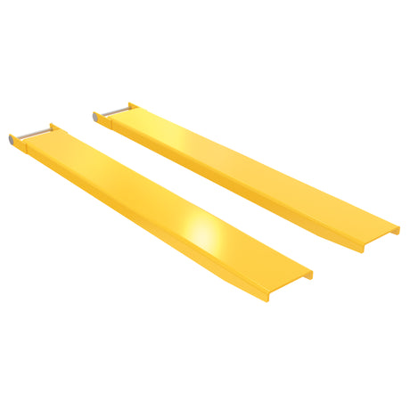 Vestil FE-P Tapered Pin Style Fork Extensions | 4,000 lb Per Pair, Tapered Front End, Fits Class 2 & 3 Forks, 7"/8" Width, 48"–120" Length
