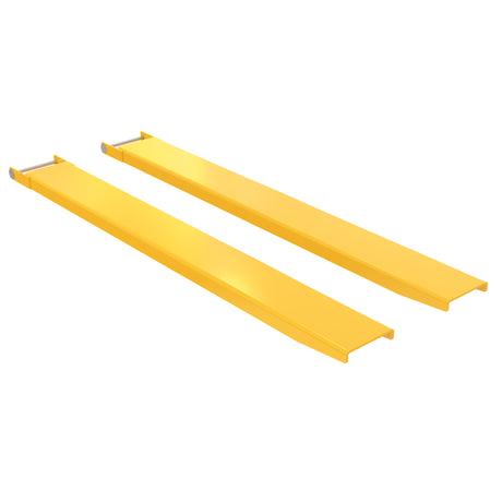 Vestil FE-P Tapered Pin Style Fork Extensions | 4,000 lb Per Pair, Tapered Front End, Fits Class 2 & 3 Forks, 7"/8" Width, 48"–120" Length