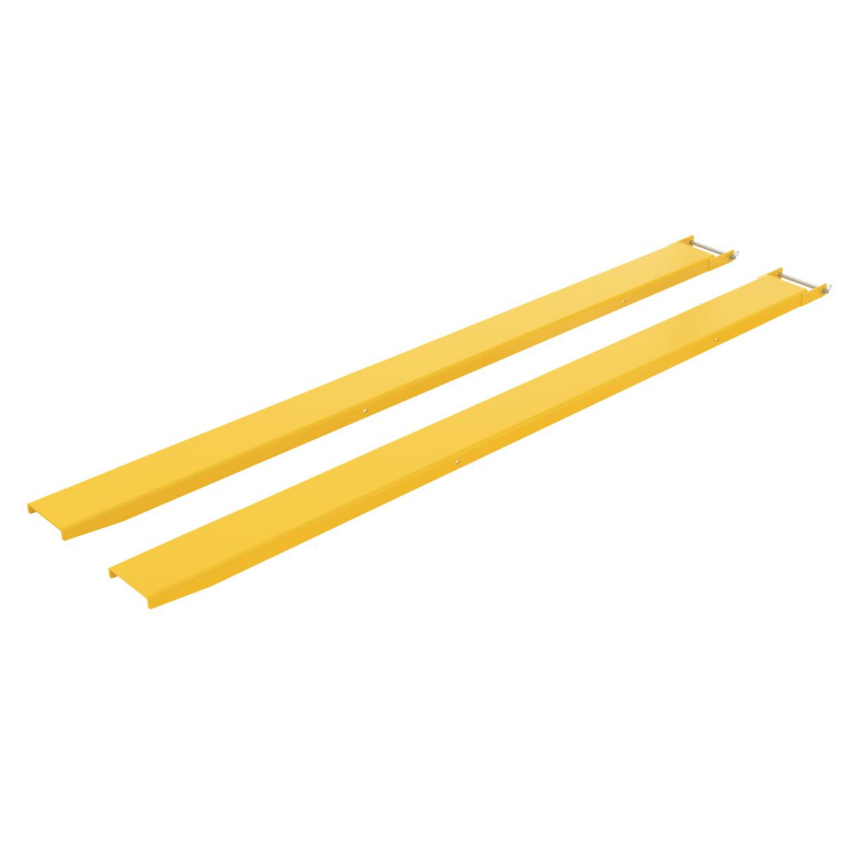 Vestil FE-P Tapered Pin Style Fork Extensions | 4,000 lb Per Pair, Tapered Front End, Fits Class 2 & 3 Forks, 7"/8" Width, 48"–120" Length