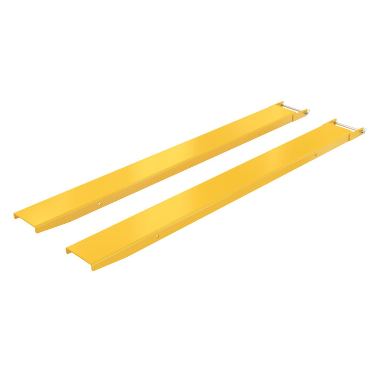 Vestil FE-P Tapered Pin Style Fork Extensions | 4,000 lb Per Pair, Tapered Front End, Fits Class 2 & 3 Forks, 7"/8" Width, 48"–120" Length