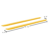Vestil FE-HS High Strength Fork Extensions | 4,000 lb Capacity Per Pair, 40% Lighter, Fits Class 2 & 3 Forks, 4"/5"/6" Width, 63"–96" Length