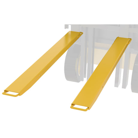 Vestil FE-HS High Strength Fork Extensions | 4,000 lb Capacity Per Pair, 40% Lighter, Fits Class 2 & 3 Forks, 4"/5"/6" Width, 63"–96" Length
