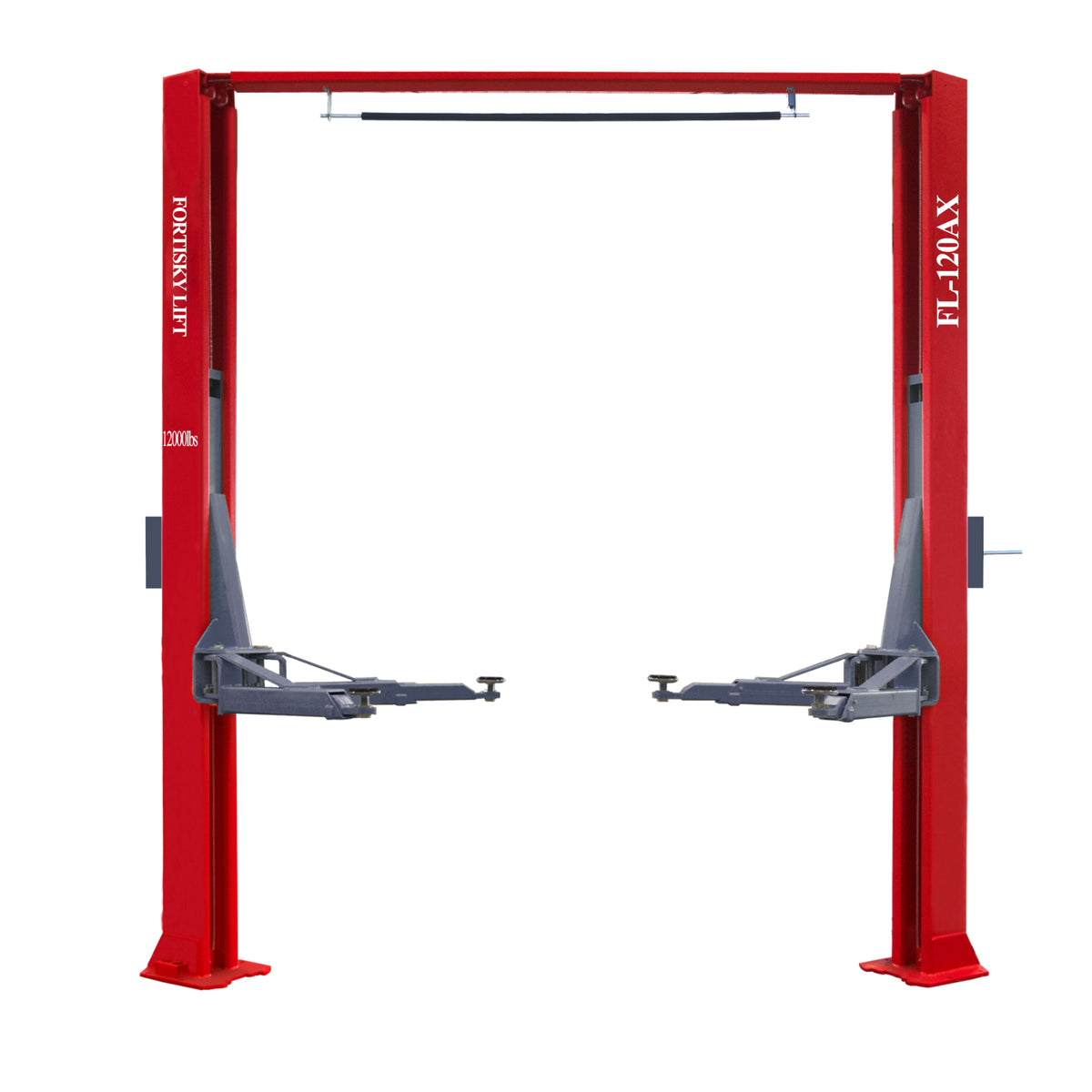 Fortisky FL-120AX Asymmetrical 2-Post Car Lift — 12,000 lb, Single-Point Lock Release