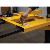 Vestil FLDM-2-72 Fork Mounted Front Load Dumpster Mover — Forklift Dumpster & Hopper Mover, 72" Fixed Forks, 2,000 lb Capacity