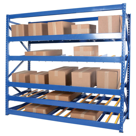 Vestil FLOW Carton Flow Rack — Gravity-Fed FIFO Storage System