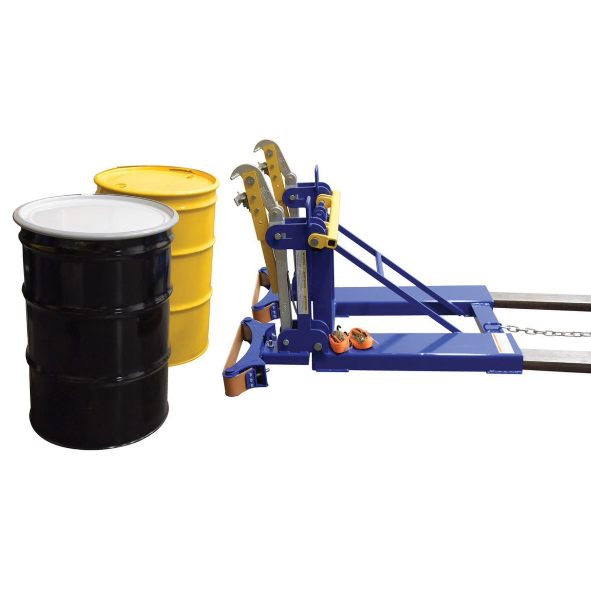 Vestil FMDL Automatic Eagle Beak Drum Lifters | Grip & Move 30 & 55-Gallon Drums From the Seat, Single or Double, 1,000–2,000 lb, Meets OSHA 1910.178