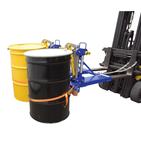 Vestil FMDL Automatic Eagle Beak Drum Lifters | Grip & Move 30 & 55-Gallon Drums From the Seat, Single or Double, 1,000–2,000 lb, Meets OSHA 1910.178