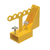 Vestil FORK-P Fork Lifter | Safely Remove & Install Forklift Forks, 400 lb Capacity, 6 Lifting Rings, Clamp-On Steel