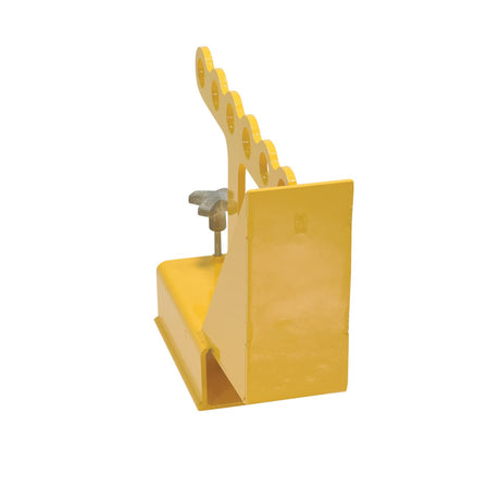 Vestil FORK-P Fork Lifter | Safely Remove & Install Forklift Forks, 400 lb Capacity, 6 Lifting Rings, Clamp-On Steel