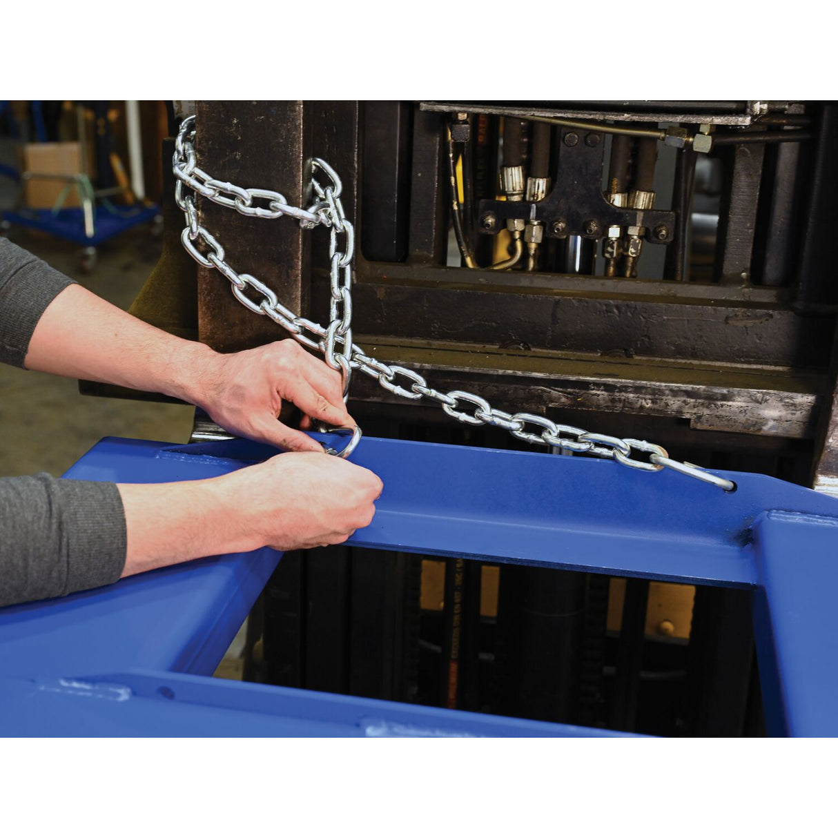 Vestil FWBC Fork-Mounted Trash Bin Compactor — Dead-Weight Forklift Waste Compactor, 2,000 & 4,000 lb, Empty or Cement-Filled