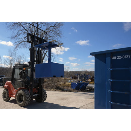 Vestil FWBC Fork-Mounted Trash Bin Compactor — Dead-Weight Forklift Waste Compactor, 2,000 & 4,000 lb, Empty or Cement-Filled