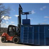 Vestil FWBC Fork-Mounted Trash Bin Compactor — Dead-Weight Forklift Waste Compactor, 2,000 & 4,000 lb, Empty or Cement-Filled