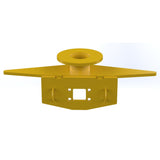 Vestil HOOK-BASE Fork Truck Tow Base — Forklift Tow Hitch Attachment for Trailers & Equipment, 4,000 lb