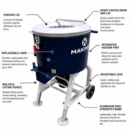 Makinex FAM-120 Forced Action Mixer, 120L