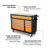GearWrench 83247 52" 11-Drawer GSX Rolling Tool Cabinet — Stainless Worktop, 1,800 lb Capacity