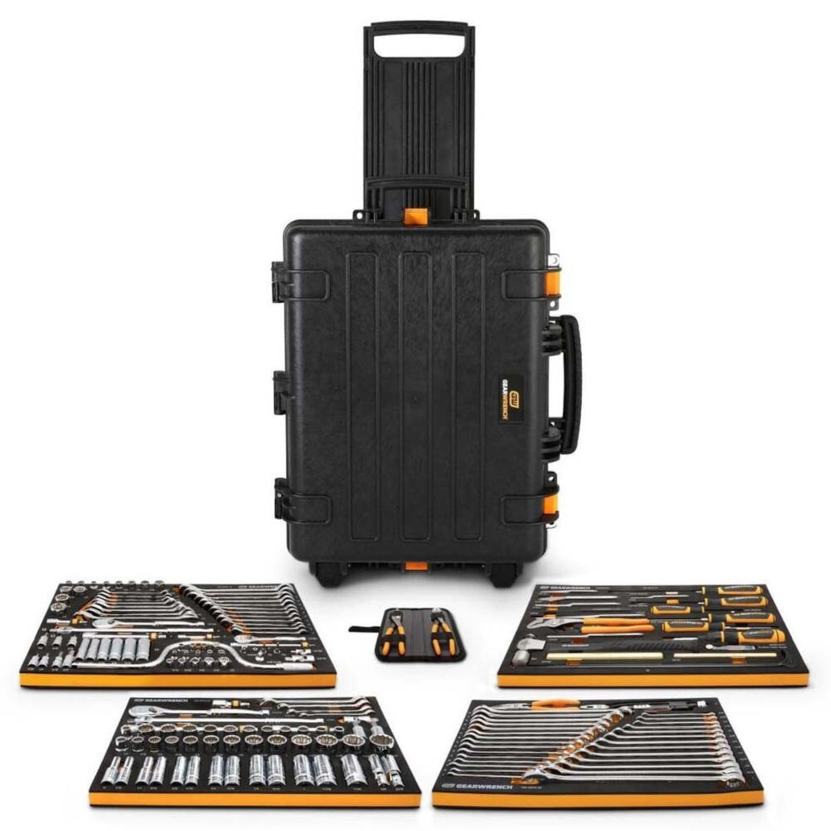 GearWrench GWGMTK185 185-Pc General Mechanics Tool Kit — Foam Trays, IP67 Military-Grade Carrier