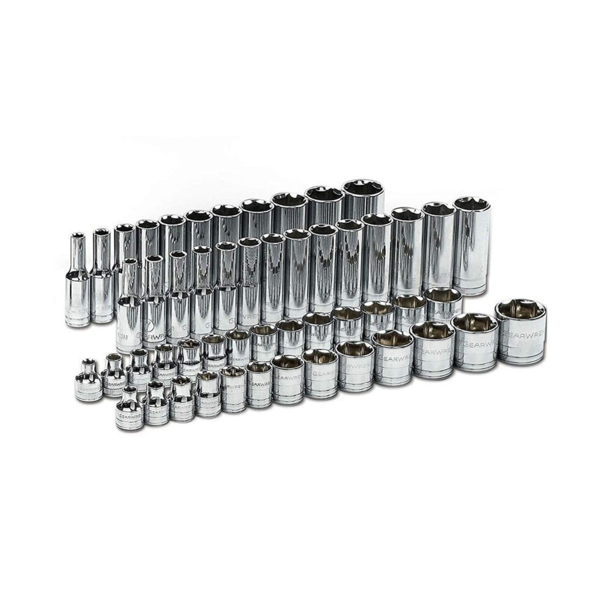 GearWrench 80550P 56-Pc 3/8" Drive 6-Point 120XP Socket Set — Standard & Deep, SAE & Metric