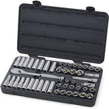 GearWrench 80700D 49-Pc 1/2" Drive 6-Point Socket Set — Standard & Deep, SAE & Metric