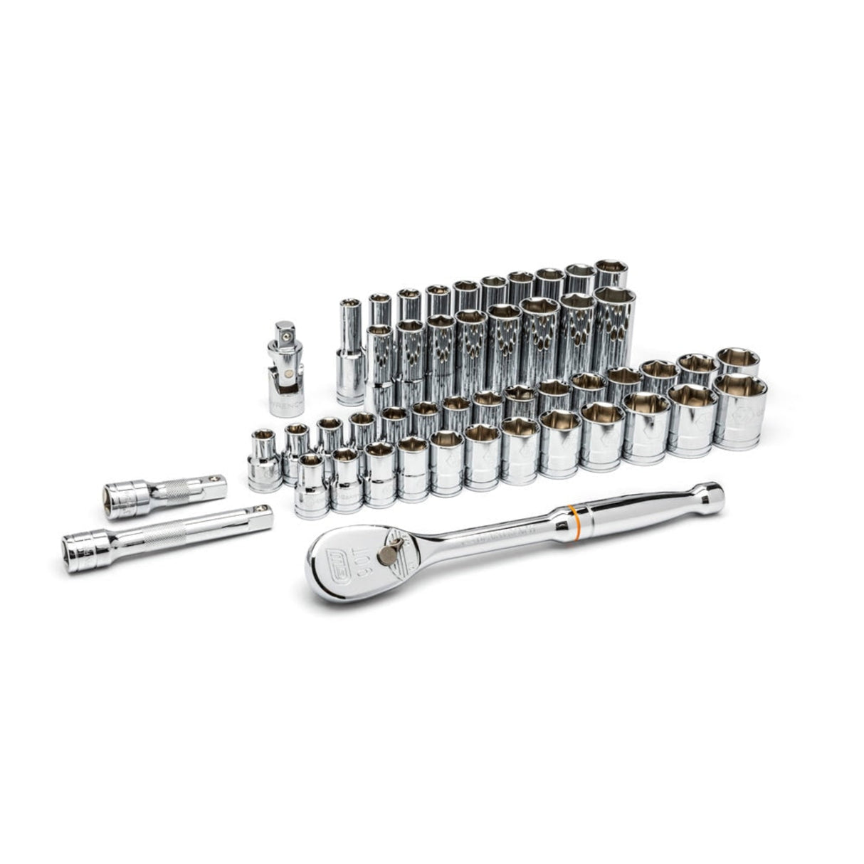 GearWrench 80700D 49-Pc 1/2" Drive 6-Point Socket Set — Standard & Deep, SAE & Metric