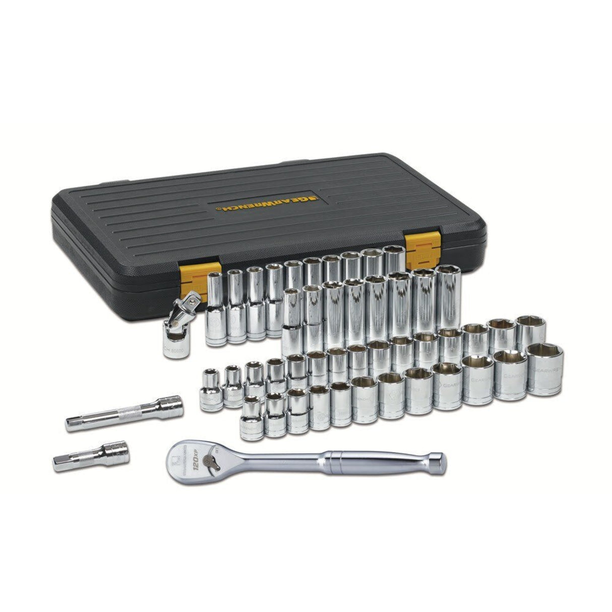 GearWrench 80700P 49-Pc 1/2" Drive 6-Point 120XP Socket Set — Standard & Deep, SAE & Metric